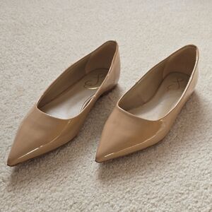 Sam Edelman Glossy Nude Pointed Flats